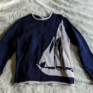 Navy Blue Sweater w/ a Sailboat ⛵